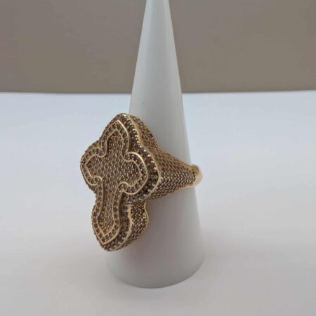 ANILLO GRANDE Y SOLIDO DE CRUZ